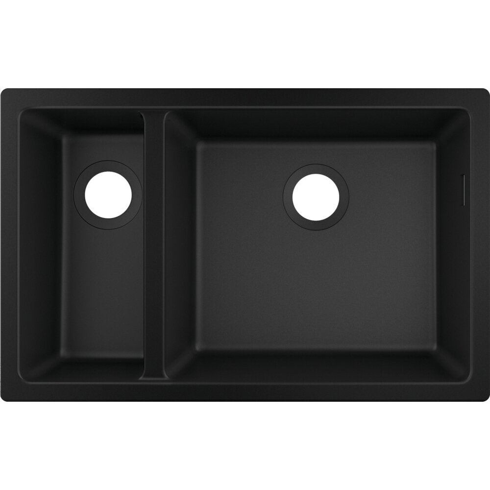 Hansgrohe S51 SilicaTec Composite Sink Black Graphite 71x45 cm 2 Bowls