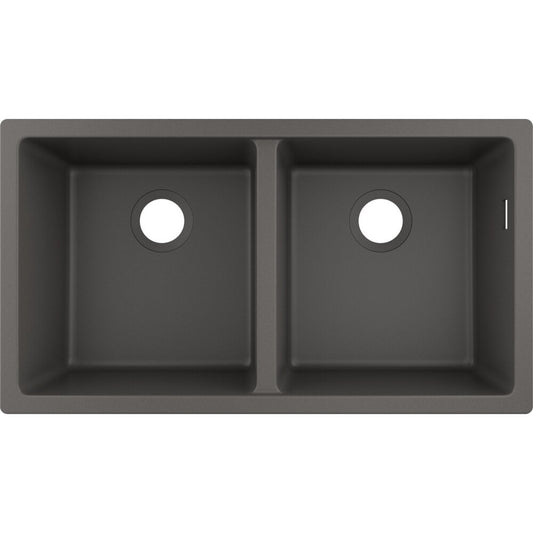 Hansgrohe S51 SilicaTec Composite Sink Stone Grey 82x45 cm