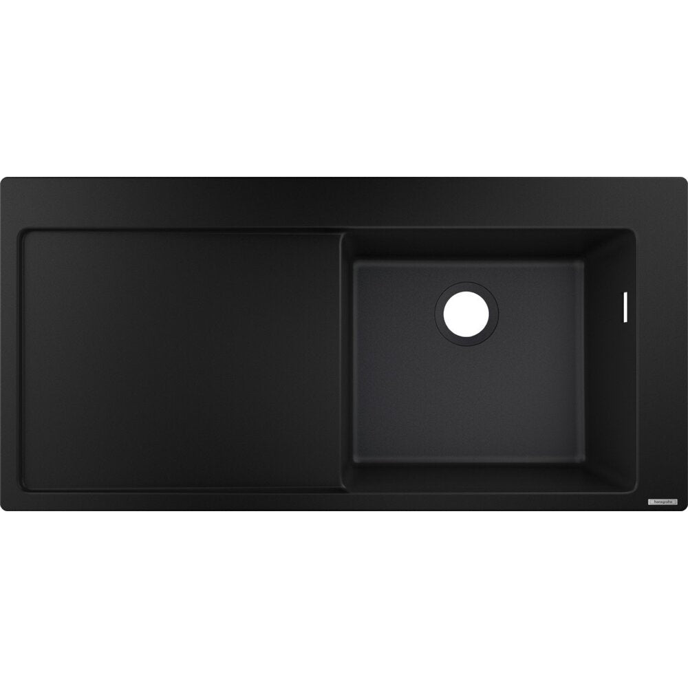 Кухненска мивка композитна Hansgrohe S51 SilicaTec черен графит десен 105x51 см