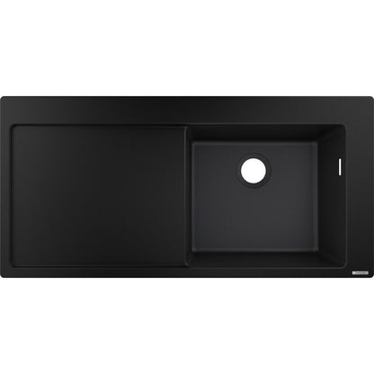 Кухненска мивка композитна Hansgrohe S51 SilicaTec черен графит десен 105x51 см