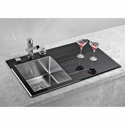 Alveus Crystalix 10 Stainless Steel Sink - White 86x54 cm Right