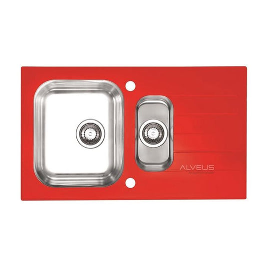 Alveus Glassix 20 Custom Finish Stainless Steel Sink 86x50 cm