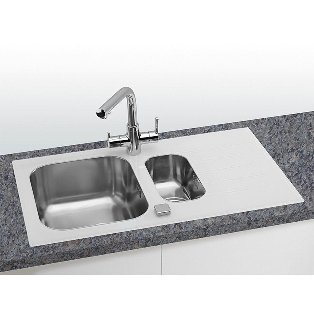 Смесител Alveus Glassix 20 инокс - бял 86x50 см