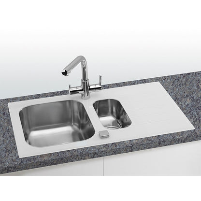 Смесител Alveus Glassix 20 инокс - бял 86x50 см