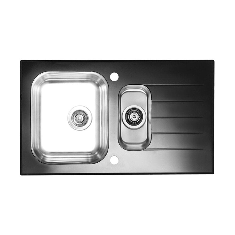 Мивка инокс Alveus Glassix 20 инокс - черен 86x50 см