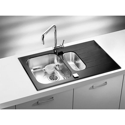 Мивка инокс Alveus Glassix 20 инокс - черен 86x50 см