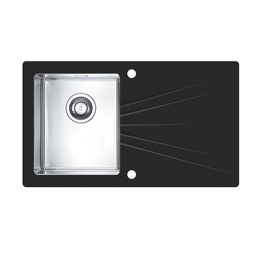 Alveus Karat 10 Stainless Steel Sink - Black 86x50 cm Left