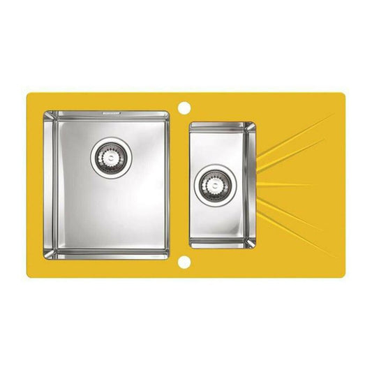 Alveus Karat 20 Stainless Steel Sink Custom Finish 86x50 cm Left