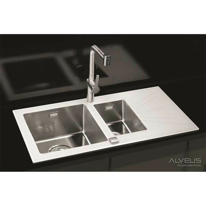 Смесител за мивка Alveus Karat 20, неръждаема стомана, 86x50 см, ляв