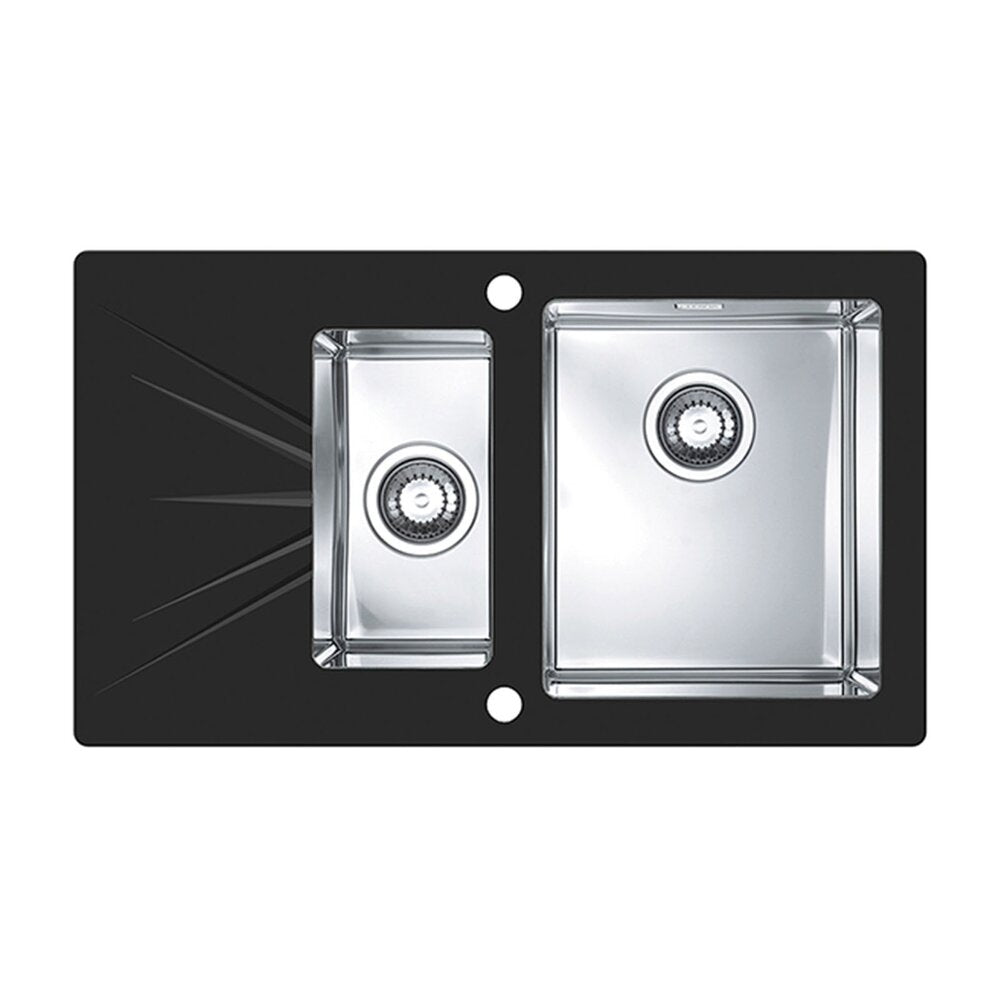 Неръждаема мивка Alveus Karat 20 inox - черна 86x50 см дясна