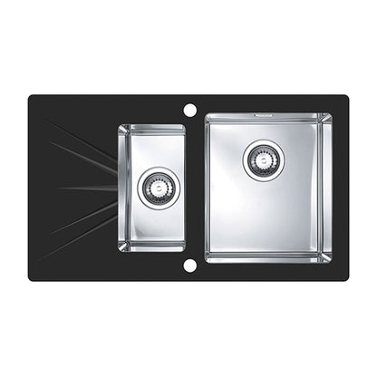 Неръждаема мивка Alveus Karat 20 inox - черна 86x50 см дясна
