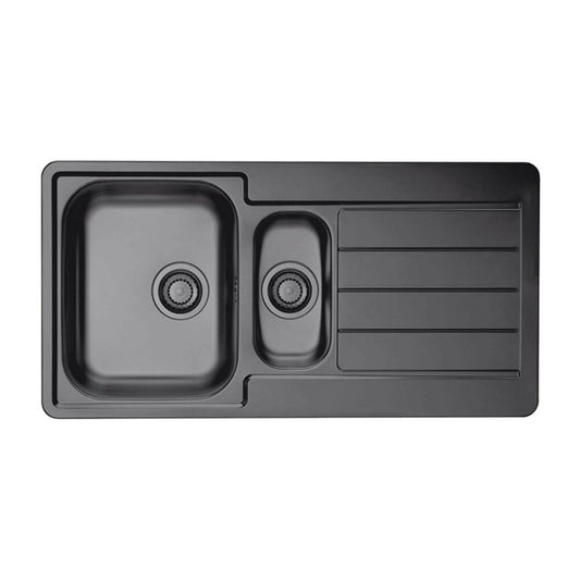 Alveus Monarch Line 10 Stainless Steel Sink Anthracite Finish 98x50 cm