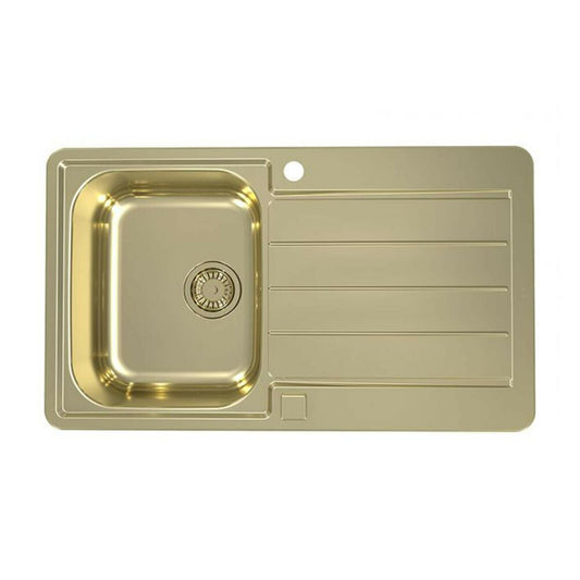 Alveus Monarch Line 20 Stainless Steel Sink Gold Finish 86x50 cm