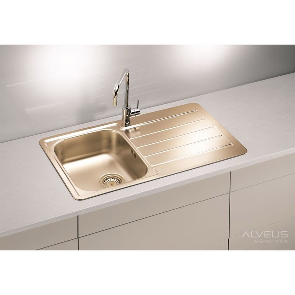 Неръждаема мивка Alveus Monarch Line 20 бронзово покритие 86x50 см