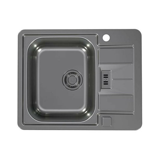 Alveus Monarch Line 60 Stainless Steel Sink Anthracite Finish 62x50 cm