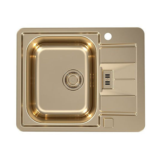 Alveus Monarch Line 60 Stainless Steel Sink Bronze Finish 62x50 cm