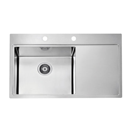 Alveus Pure 50 Left Stainless Steel Sink 86x53 cm