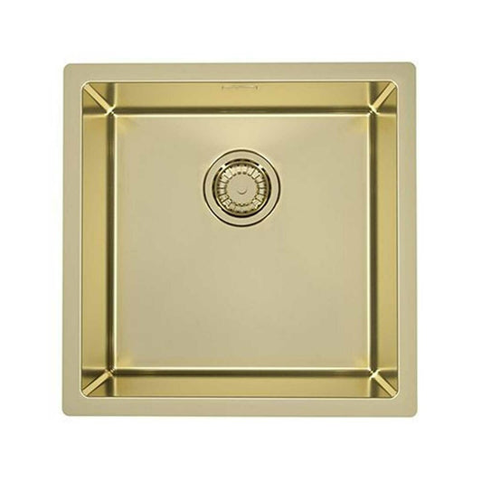 Alveus Quadrix 30 Stainless Steel Sink Gold Finish 45x45 cm