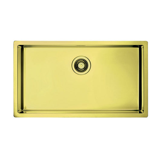 Alveus Quadrix 60 Stainless Steel Sink Gold Finish 79x45 cm