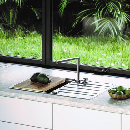 Alveus Rando 30 Satin Stainless Steel Sink 80x51 cm Right