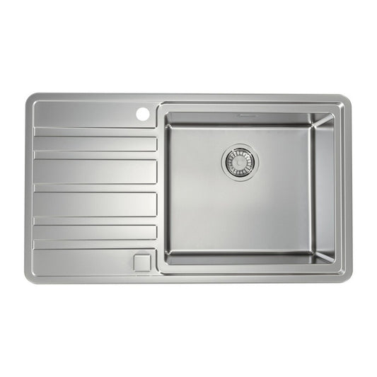 Alveus Rando 50 Satin Stainless Steel Sink 87x51 cm Right