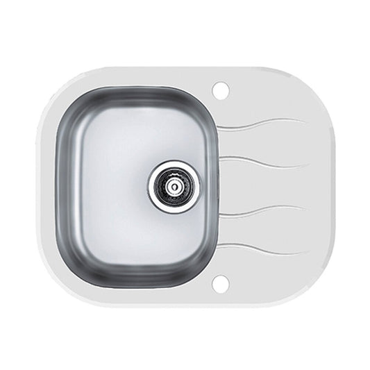 Alveus Wave 10 Inox Sink - White 62x50 cm