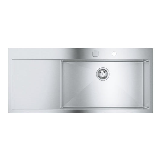 Мивка инокс Grohe K1000 116x52.1 см 1 купа с отводнител дясно