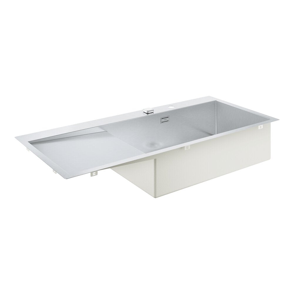 Мивка инокс Grohe K1000 116x52.1 см 1 купа с отводнител дясно