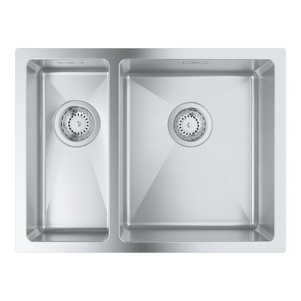 Мивка от неръждаема стомана Grohe K700U 58.5x44.1 см 2 корита дясна ориентация