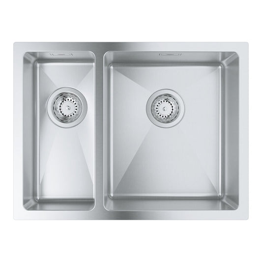 Мивка от неръждаема стомана Grohe K700U 58.5x44.1 см 2 корита дясна ориентация