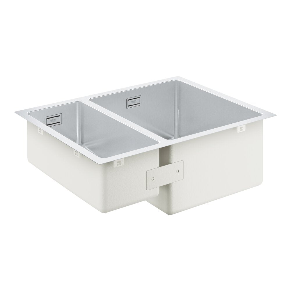 Мивка от неръждаема стомана Grohe K700U 58.5x44.1 см 2 корита дясна ориентация
