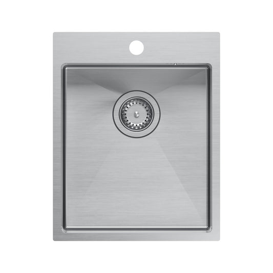 Quadron Unique Russel 90 Undermount Sink Brushed Chrome 40x50 cm