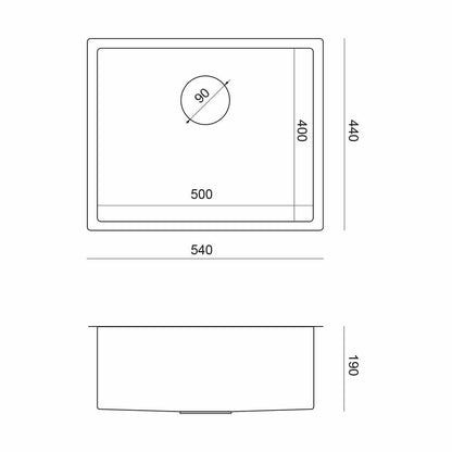 Quadron Unique Anthony 60 Stainless Steel Undermount Sink