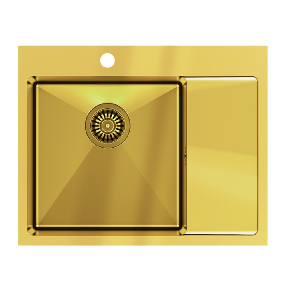 Quadron Unique Russel 116 Undermount Stainless Steel Sink Gold Finish 62x48 cm
