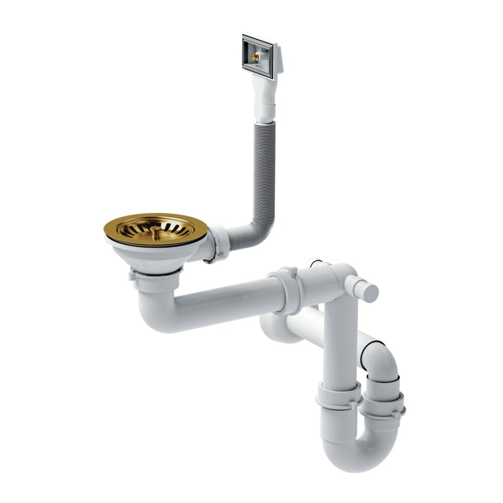 Quadron Unique Russel 116 Undermount Stainless Steel Sink Gold Finish 62x48 cm