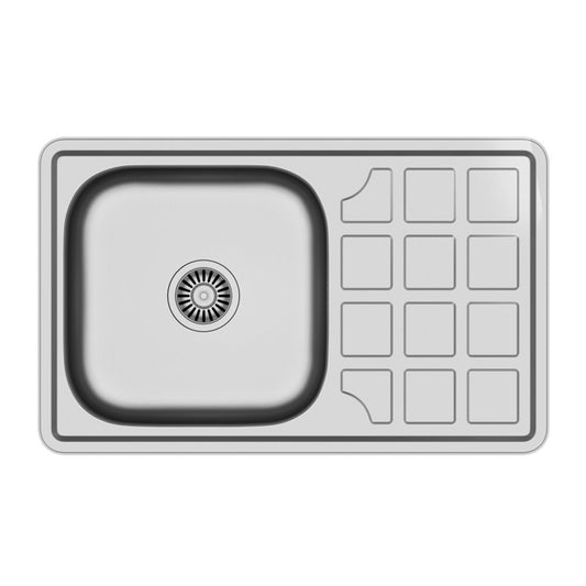 Quadron Pop Louis 111 Satin Finish Stainless Steel Sink 78x48 cm