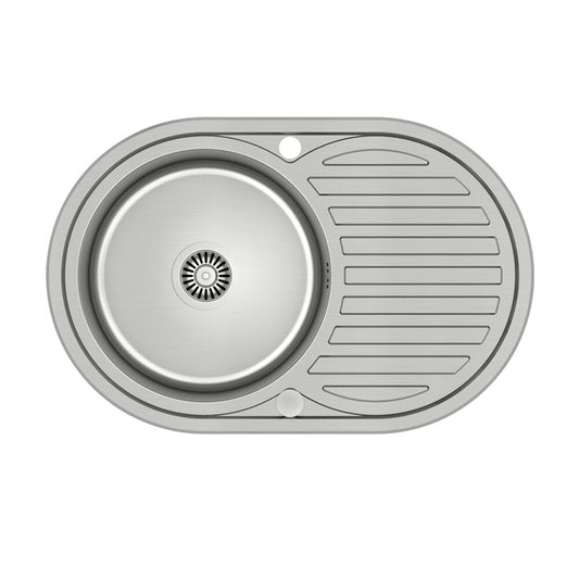 Built-in Stainless Steel Sink Quadron Pop Tom 211 Stainless Steel 77x50 cm
