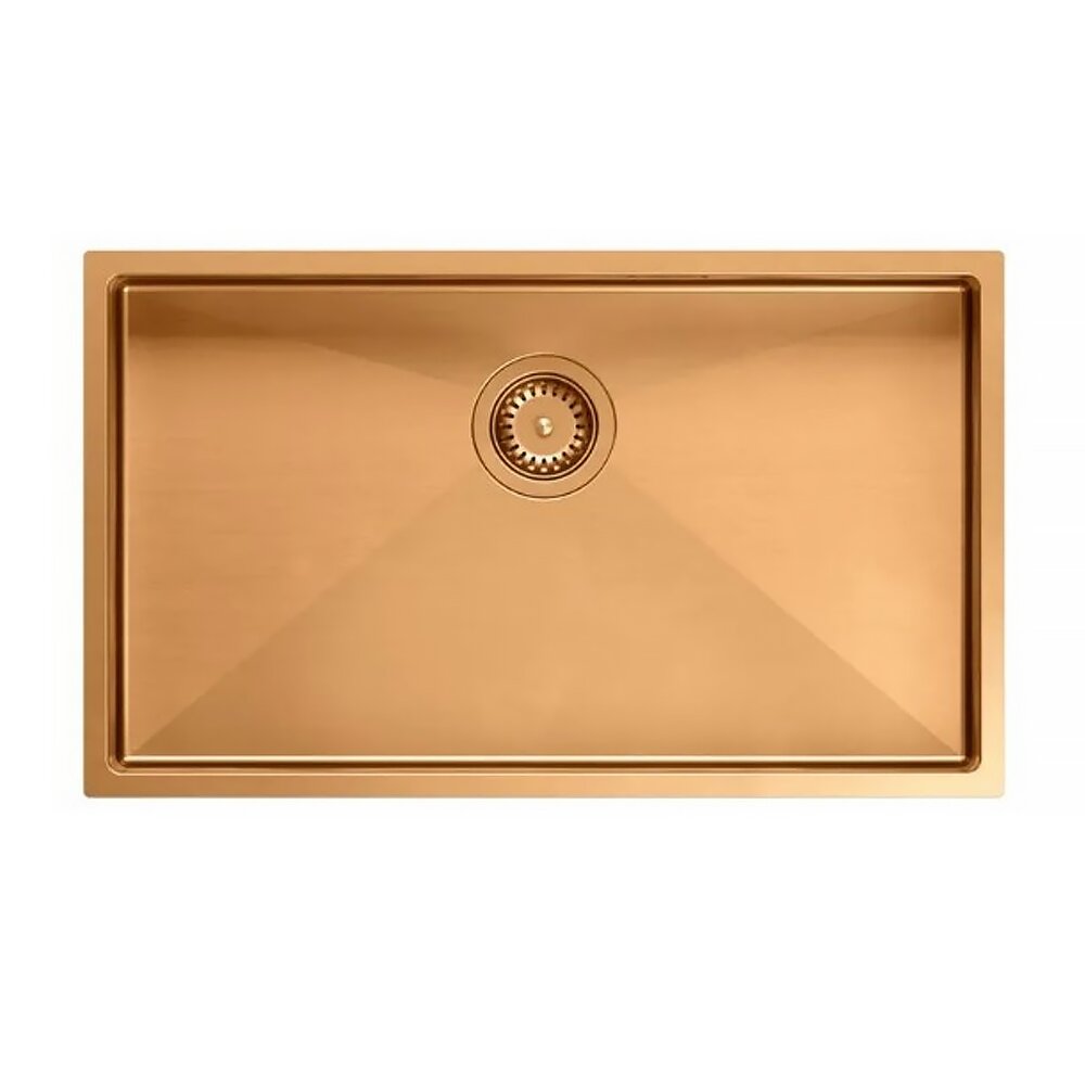 Неръждаема мивка под плот Quadron Unique Anthony 80 меден финиш 74x44 cm