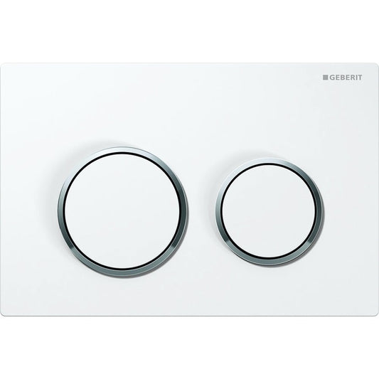Geberit Omega20 Actuator Plate Glossy White Chrome