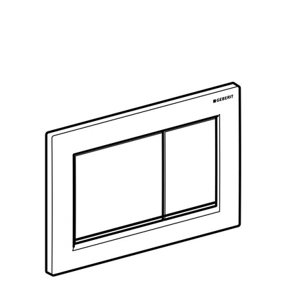 Geberit Omega30 Actuation Plate Matte Chrome Glossy Chrome