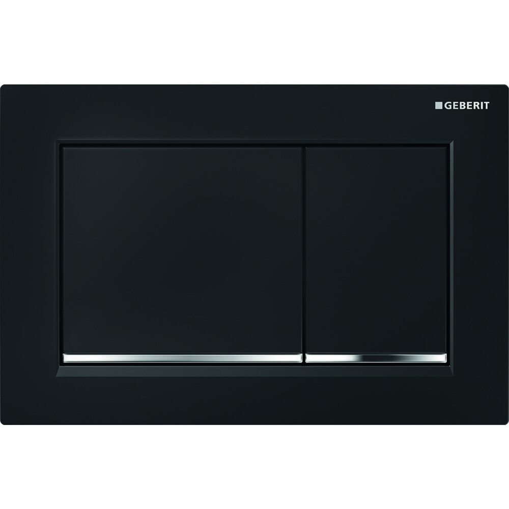 Geberit Omega30 Black Chrome Flush Plate
