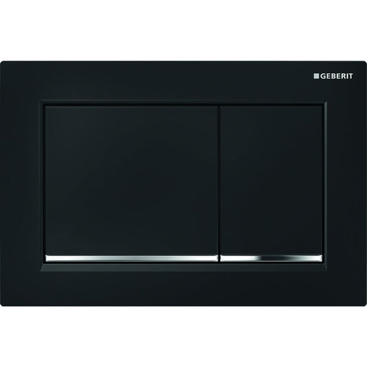 Geberit Omega30 Black Chrome Flush Plate
