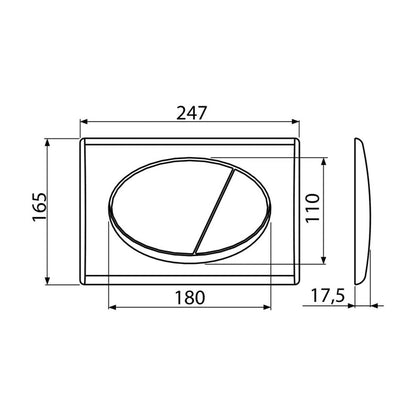 Alca Basic M75 Glossy Gold Actuator Plate