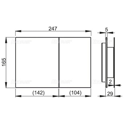 Alca AIR Flush Plate in Matt Aluminum
