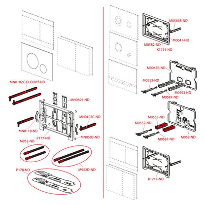 Alca AIR Flush Plate in Matt Aluminum