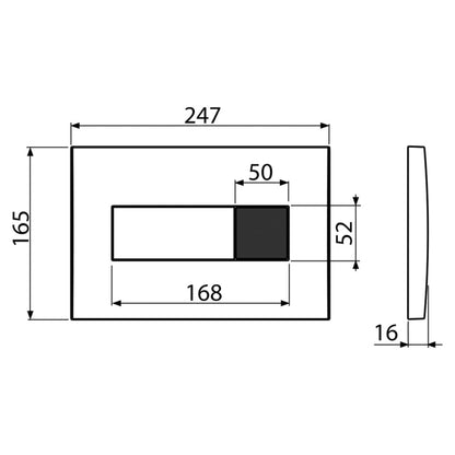 Alca M370S Anti-vandal Sensor Flush Plate White