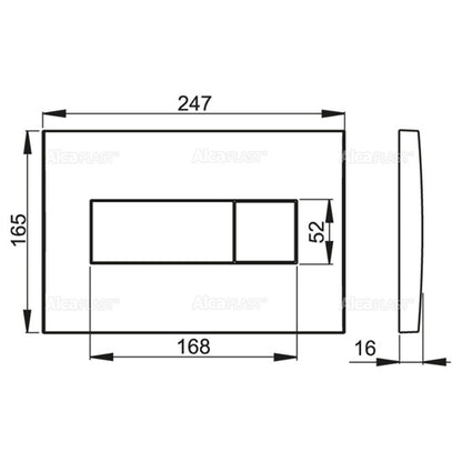 Alca M370S Anti-vandal Sensor Flush Plate White