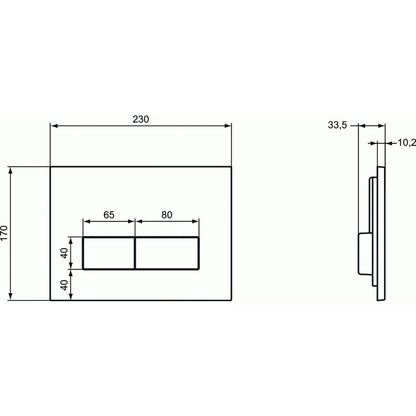Клапа за двойно действие Ideal Standard, хром мат