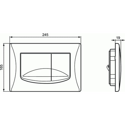 Ideal Standard Solea M2 Dual Flush Plate White