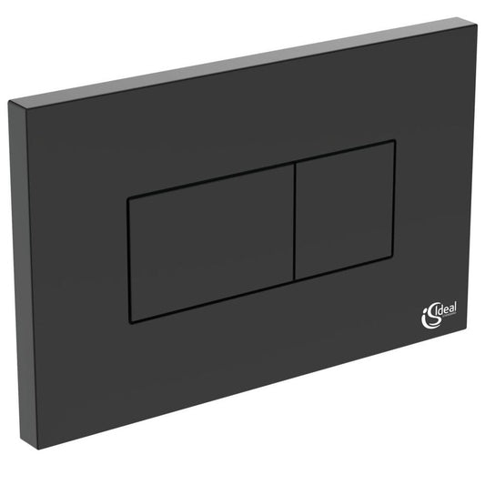 Ideal Standard Solea P2 Dual Flush Button Black Matt Pneumatic Actuation